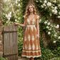 🌞 Neu für Frühling & Sommer👗 V-Ausschnitt Barock Maxi Kleid – hochwertige Taille, knitterfreier Stoff – perfekt für Urlaub & Alltag ✨🌿