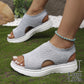 🔥HEISSER VERKAUF 50 % RABATT🎁👡 Damen Strick-Plateausandalen ✨ Atmungsaktive bequeme Sommersandalen mit weicher Sohle für Stadt & Spaziergänge