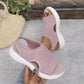 🔥HEISSER VERKAUF 50 % RABATT🎁👡 Damen Strick-Plateausandalen ✨ Atmungsaktive bequeme Sommersandalen mit weicher Sohle für Stadt & Spaziergänge