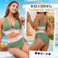🔥2026 Neuer Typ 49% Rabatt💥👙Hoch taillierte Bikini-Sets mit Bauchkontrolle und Farbblock-Design