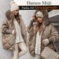 💥Winterschlussverkauf👉🔥Damen Midi parka with knitted sleeves❄️💝
