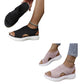 🔥HEISSER VERKAUF 50 % RABATT🎁👡 Damen Strick-Plateausandalen ✨ Atmungsaktive bequeme Sommersandalen mit weicher Sohle für Stadt & Spaziergänge