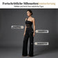 🌞Sommer-Sonderangebot – 60 % Rabatt!!🌿✨🔥One-Shoulder Jumpsuit mit weitem Bein und Netzeinsatz