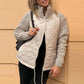 🔥Letzter Tag: 60% Rabatt! ⏰🧥Gestrickte Patchwork-Pufferjacke für Damen🎁