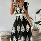 🌞 Neu für Frühling & Sommer👗 V-Ausschnitt Barock Maxi Kleid – hochwertige Taille, knitterfreier Stoff – perfekt für Urlaub & Alltag ✨🌿