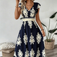 🌞 Neu für Frühling & Sommer👗 V-Ausschnitt Barock Maxi Kleid – hochwertige Taille, knitterfreier Stoff – perfekt für Urlaub & Alltag ✨🌿