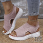 🔥HEISSER VERKAUF 50 % RABATT🎁👡 Damen Strick-Plateausandalen ✨ Atmungsaktive bequeme Sommersandalen mit weicher Sohle für Stadt & Spaziergänge