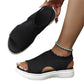 🔥HEISSER VERKAUF 50 % RABATT🎁👡 Damen Strick-Plateausandalen ✨ Atmungsaktive bequeme Sommersandalen mit weicher Sohle für Stadt & Spaziergänge