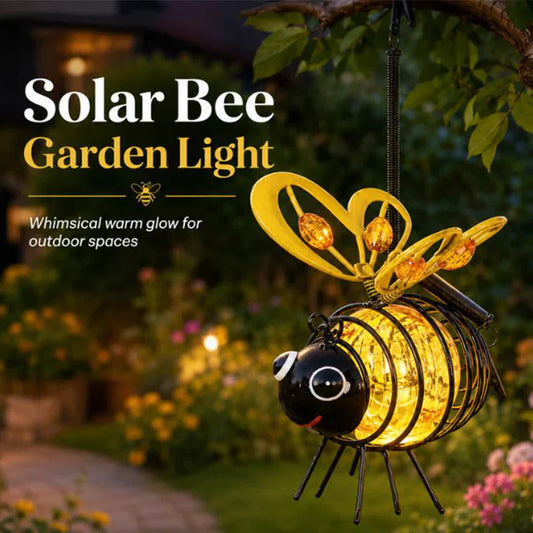 💥 KAUF 2, ERHALTE 1 GRATIS🥳Solar-Hängeleuchte mit Biene für den Außenbereich – Charmantes Garten-Deko – Perfektes Geschenk für Pflanzenliebhaber, Mütter oder alle, die gerne lächeln
