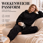 ⭐ Über 50.000 Mal verkauft 💞 Plüsch-Zopfmuster-Kapuzenpullover und -Hosen-Set für Damen