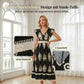 🌞 Neu für Frühling & Sommer👗 V-Ausschnitt Barock Maxi Kleid – hochwertige Taille, knitterfreier Stoff – perfekt für Urlaub & Alltag ✨🌿